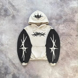 Advbridge Hip Hop Embroidery Streetwear Hoodie for Womens Y2K Retro Hoodie Sweatshirt Men New Harajuku Gothic Pullover Hoodie Clothes