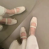 ADVBRIDGE  -  Spring New Brand Women Flat Shoes Fashion Round Toe Ladies Mary Jane Shoes Soft Flat Heel Outdoor Dress Boat Shoe New Woman