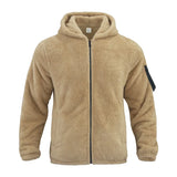 Advbridge Autumn Winter Men's Jacket Double-sided Fleece Warm Loose Hooded Windbreaker Casual Coat Zipper Hooded Jacket Chaquetas Hombre