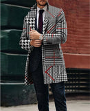 Advbridge Autumn Winter Fashion Men's Woolen Coats Solid Color Single Breasted Lapel Long Jacket pocket Casual Overcoat Trench Windbreaker