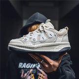 ADVBRIDGE  -  Trend Men's Shoes Outdoor Sneakers New Platform Vulcanized Shoes Breathable Casual Shoes Non Slip Comfortable Running Shoe Tenis