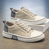 ADVBRIDGE  -  spring men's canvas shoes slip on flat outdoor men sneakers lightweight driving loafers breathable male casual canvas shoes