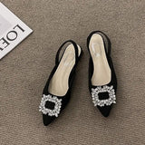 Advbridge Closed Toe Sandals Female Shoe All-Match 2024 Women's Med Clear Heels Girls Bow New Medium Comfort Beige Block Square Summer Ret