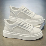 ADVBRIDGE  -  White Men Sneakers Breathable Skateboarding Shoes Outdoor Mens Walking Running Shoes Couple Lightweight Casual Shoes