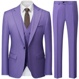 Advbridge Autumn New Men's Slim British Wedding Solid Color Dress Blazer / Male Three Piece Suit Coat Vest  Pants Trousers Waistcoat