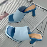 ADVBRIDGE  -  Summer Luxury Design Slipper Women Fashion Platform Square Toe High Heel Ladies High Quality Slides Outdoor Dress Party Sandals