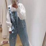 Advbridge 2025 New Korean Streetwear Denim Jumpsuit Women Loose Cute Jumpsuits Casual Fashion Girls Maxi Blue Jeans Overalls S-2XL
