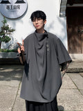 ADVBRIDGE  -  Summer Men's Cotton Casual Sports Loose Large Size Solid Color Male Comfortable Round Neck Short Sleeve T-shirt Top Q53