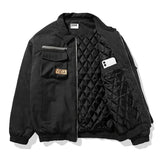 Advbridge Trendy Brand Pilot Jacket Men's Thick Military Green Cotton Jacket Workwear Jacket Loose Baseball Uniform