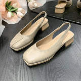 Advbridge Summer Women's Shoes Casual Heels Navy Blue Pumps 2025 Shallow Mouth Sweet Sandals Ladies Comfortable Low Orange Straps Branded