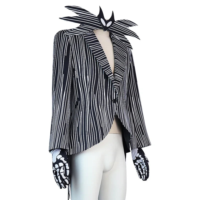 Advbridge Jack Skellington Cosplay Costume Mask for Adult The Nightmare Before Christmas Jack Uniform Clothes Mask Suit Halloween Costumes