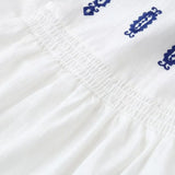 Advbridge New women's V-neck long-sleeved chic embroidered casual shirt in spring and summer of 2024