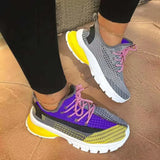 ADVBRIDGE  -  New Style Autumn2020 Low Top Color Block Round Head Flat Bottom Knitted Sports Shoes Women's EVA Material Summer Sea