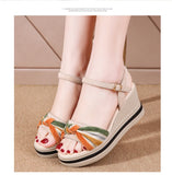 ADVBRIDGE  -  Summer women's shoes wedged sandals women's thick sole increase waterproof platform muffin bottom clasp color outside wear