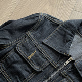 ADVBRIDGE  -  Women Black Denim Jackets Spring Summer New Korean High Street Short Turn Down Collar Jean Coats Chic All-Match Outerwears