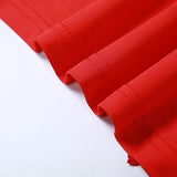 ADVBRIDGE  -  Personalized Women's Clothing Red Strapless Ruffles Tassel Pleated Sleeveless Backless High Split Stretchy Dresses Clubwear