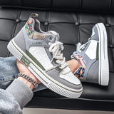 ADVBRIDGE  -  Autumn Fashion Embroidery Low Top Casual Shoes for Men Retro Versatile Comfortable Non Slip Wear Resisdent Lace Up Sneakers