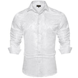 Advbridge New Luxury Silk Designer Men's Shirt Long Sleeve Social Button Down Collar Dress Shirts Blouse Prom Party Men Clothing