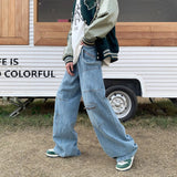 Advbridge Streetwear Spring Autumn Baggy Jeans Men Blue Wide Leg Denim Men's Pants Casual Fashion Oversize Straight Trousers