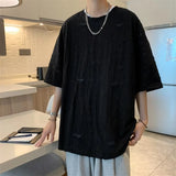 ADVBRIDGE  -  New Arrival Fashion Hip Hop Fashion Casual Leisure T Shirt Men Harajuku T-Shirts Korean Style Solid Color Tees Tops 2025 Q93