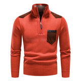 Advbridge Men's Thick Warm Knitted Pullover Fashion Turtleneck Sweater Half Zipper Warm Winter Jacket