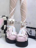 Advbridge Japanese Kawaii Lolita Mary Janes Shoes Women Heart-shape Vintage Sweet Pumps Shoes Female Cross-tied Elegant Fashion Shoes