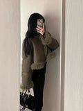Advbridge Outwear Korean Fashion Warm Coat Women Casual Long Sleeve Elegant Jackets Chic Fur Y2k Slim Clothing Woman Design Spring