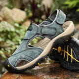 ADVBRIDGE -  Men Sandals Soft Comfortable Non-Slip Men Shoes Comfortable Beach Sandals Men's Sandal Summer New Casual Flat Shoes Slippers