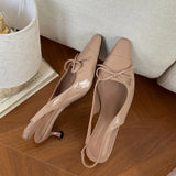 ADVBRIDGE  -  Spring New Brand Women Sandal Shoes Fashion Round Toe Shallow Slip On Mules Shoes Thin Low Heel Slingback Shoes New Woman