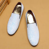 ADVBRIDGE  -  Men Loafers Shoes British Fashion Round Head Leather Shoes Korean Version Sequins Men's Shoes Plus Size 46 47 48