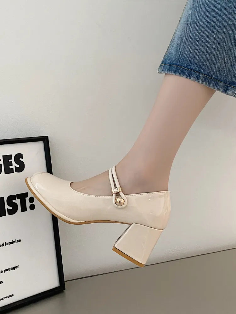Advbridge French Elegant High Heels Shoes Office Lady Pure Color Korean Style Sandals Design Summer Chic Casual Non Slip Sandals