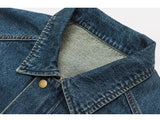 ADVBRIDGE  -  Autumn Men's Denim Jacket Vintage Large Pocket Elastic Cuffs Baggy Coat Oversized Japanese Casual Streetwear 4XL 5XL