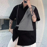 Advbridge Summer Casual Men's Clothing Handsome Trend Korean Version Short Sleeve Polo-Neck Single-breasted Fake Two Pieces Fashion Shirt