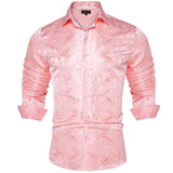Advbridge New Luxury Silk Designer Men's Shirt Long Sleeve Social Button Down Collar Dress Shirts Blouse Prom Party Men Clothing