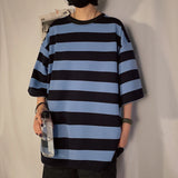 ADVBRIDGE  -  Male Cotton T Shirts High Quality Striped T-shirts Tee Shirts Summer Autumncontrast T Shirt for Men Top Quality 2025 Q81