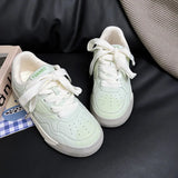 ADVBRIDGE  -  Fresh Women Sneakers Soft Purple Female Students Board Shoes Lace Up Tennis Sport Shoes Lt.Green Latex Insole Quality