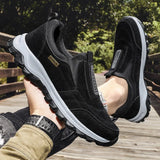 Advbridge Outdoor Shoe Men Sneakers Sping Slip on Casual Men Shoes Breathable Suede Leather Shoe Anti-skid Walking Shoe Hot Sale Footwear