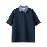 ADVBRIDGE  -  Plus Size Trending Plaid Henley T Shirts for Men 2025 Versatile Collar Detail & Breathable Casual Essential Summer Tops