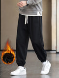 Advbridge Winter Thick Velvet Warm Sweatpants Men Streetwear Drawstring Cotton Casual Jogger Pants Male Loose Thermal Fleece Trousers 8XL