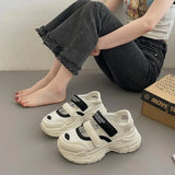 ADVBRIDGE  -  Female Sandal Women's Ladies Shoes Summer Increasing Height Breathable Clogs with Heel Girls New Sports Closed Thick Hook &
