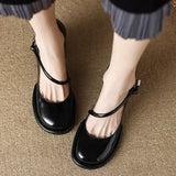 Advbridge French High Heel Women Shoe 2024 Spring New Retro Red Platform Leather Shoe Elegant Woman Heeled Shoe Party Wedding Shoe Casual