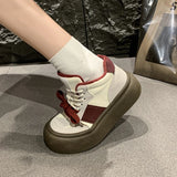 Advbridge 2024 Fashion Winter Women's Shoes Velvet Warm High Top Dad Shoes Comfortable Non-slip Flat Shoes Warm Cotton Casual Sports Shoes