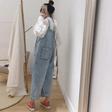 Advbridge 2025 New Korean Streetwear Denim Jumpsuit Women Loose Cute Jumpsuits Casual Fashion Girls Maxi Blue Jeans Overalls S-2XL