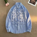 Advbridge New Spring and Autumn Fashion Korean Edition Hip Hop Trend Advanced Sense Casual Loose Stripe Woven Long Sleeve Men's Shirt