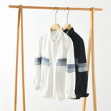 Advbridge Fashion Patchwork Contrasting Shirt for Men New Loose Cotton Casual Long Sleeve Shirt Men's Clothing