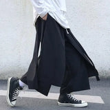 Advbridge Fake Two-Piece Pants Men Male New Loose Wide-Leg Trousers Casual Straight Streetwear Spring Autumn Hip-Hop Pantalons Capris
