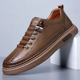 Advbridge Men's Shoes Spring and Autumn Style 2024 New Trends Universal Men's Casual Shoes Board Leather Soft Sole Breathable Leather
