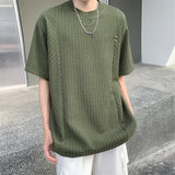 ADVBRIDGE  -  Pure Cotton Summer High-end Brand Men's Short Sleeve Round Neck Fashionable Style Half Sleeved Top Breathable T-shirt Q123