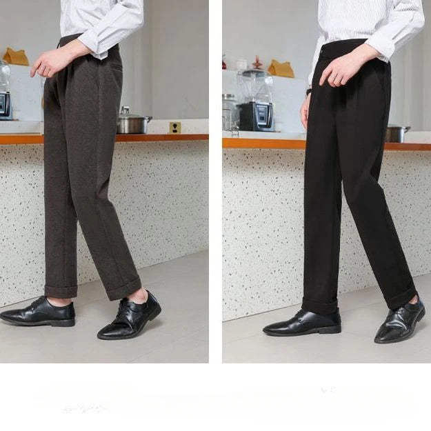 Advbridge -  Men Autumn Winter Fashion Thick Woolen Suit Pants Men Business Formal Wear Pants Male Long Straight Dress Trousers H361