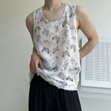 Advbridge 2024 Summer New Chinese Style Sleeveless T-shirt Men's Clothing Personalized Butterfly Printed Tank Top Streetwear Vest